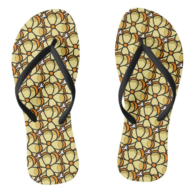 Yellow Flower Thongs (Footbed)