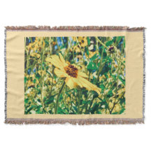 Yellow Flower Throw