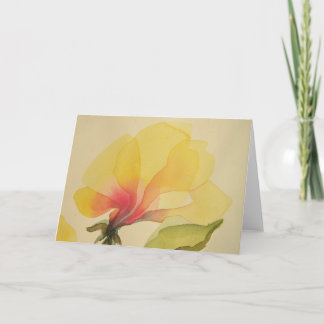 Yellow Flower, Watercolor, Notecard