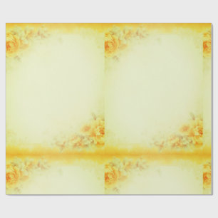 Yellow flower wrapping paper