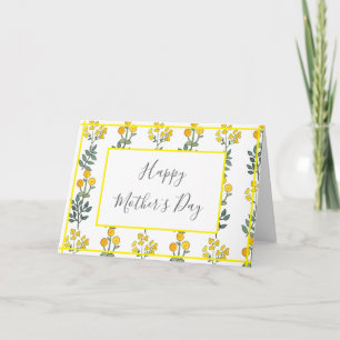 Yellow Flowers Accent Card