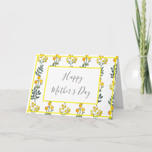 Yellow Flowers Accent Card (Front)