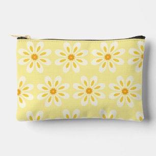 Yellow flowers accessory pouch