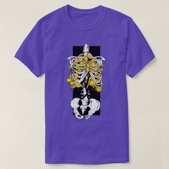 Yellow flowers and bones T-Shirt (Design Front)