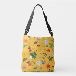 Yellow Flowers and White Roses 10 Crossbody Bag
