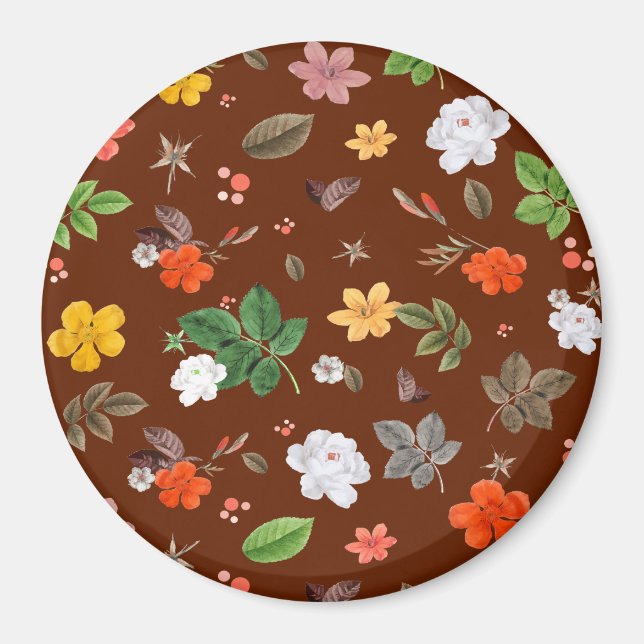 Yellow Flowers and White Roses 12 Magnet (Front)