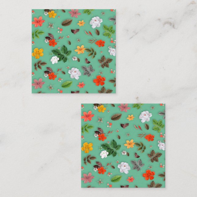 Yellow Flowers and White Roses 14 Card (Front/Back)