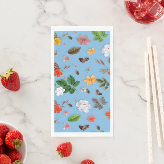 Yellow Flowers and White Roses 18 Napkin (Insitu)