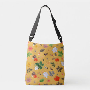 Yellow Flowers and White Roses 20 Crossbody Bag