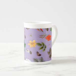 Yellow Flowers and White Roses 21 Bone China Mug