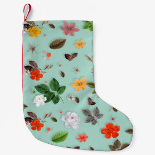 Yellow Flowers and White Roses 22 Small Christmas Stocking