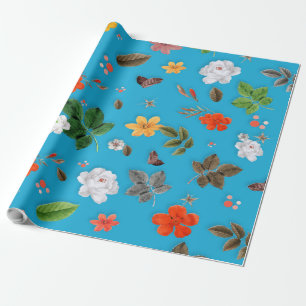 Yellow Flowers and White Roses 24 Wrapping Paper