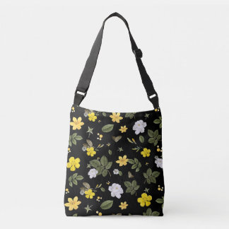 Yellow Flowers and White Roses 2 Crossbody Bag