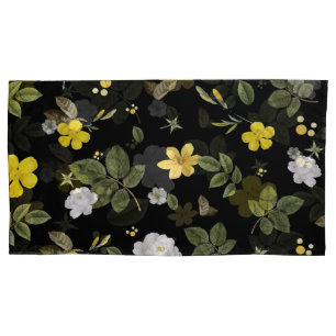 Yellow Flowers and White Roses 2 Pillowcase