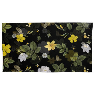 Yellow Flowers and White Roses 2 Pillowcase