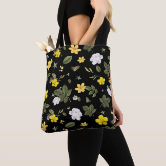 Yellow Flowers and White Roses 2 Tote Bag