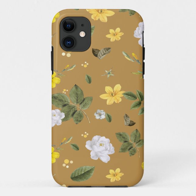 Yellow Flowers and White Roses 4 Case-Mate iPhone Case (Back)