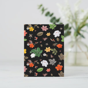 Yellow Flowers and White Roses 8 Holiday Postcard