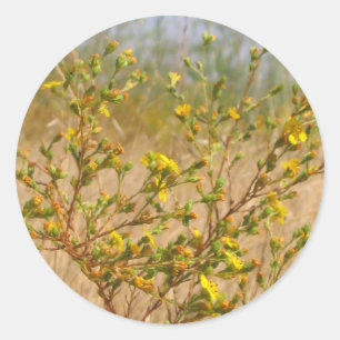Yellow Flowers Bush Sticker