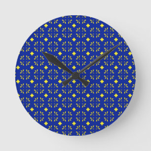 Yellow flowers clock
