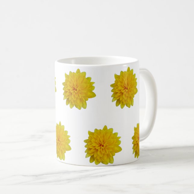 Yellow flowers coffee mug (Front Right)