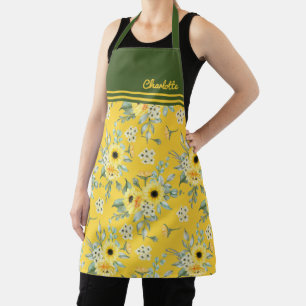 Yellow Flowers Daisy Apron