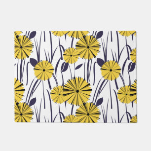 Yellow flowers doormat