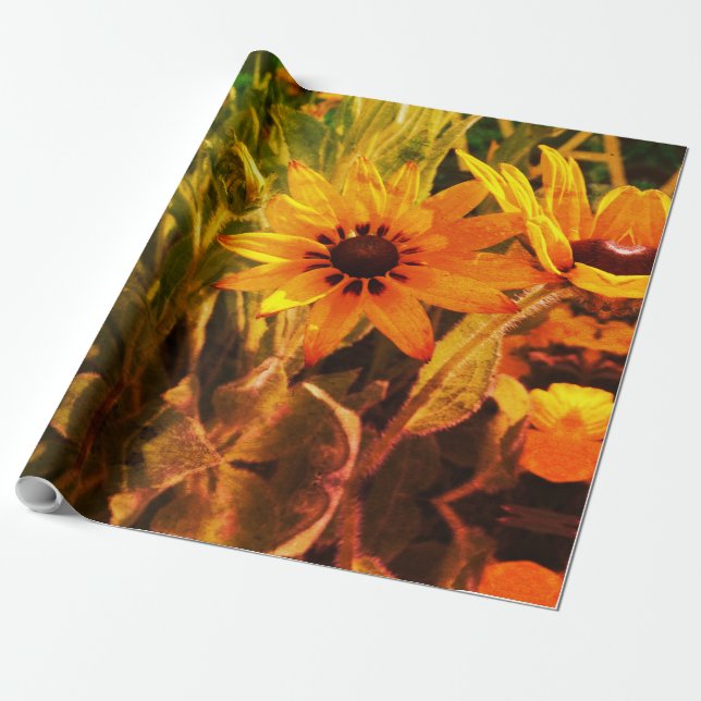 Yellow flowers Dream Wrapping Paper (Unrolled)