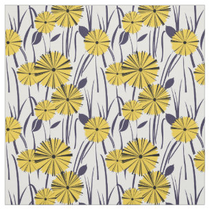 Yellow flowers fabric