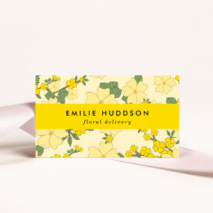 Yellow Flowers, Floral, Florist, Flower Shop Business Card