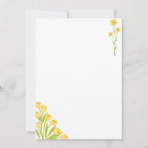 Yellow Flowers Floral Invitation Announcement
