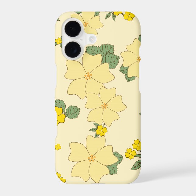 Yellow Flowers, Floral Pattern, Pattern Of Flowers iPhone Case (Back)