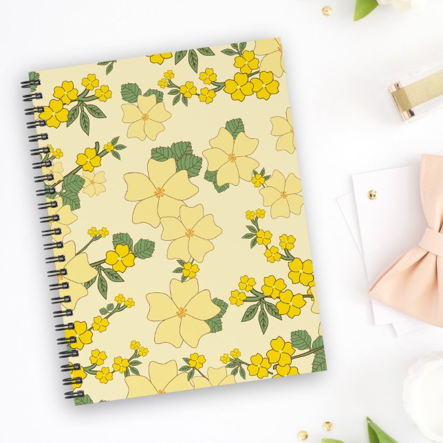 Yellow Flowers, Floral Pattern, Pattern Of Flowers Planner (Creator Uploaded)