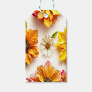 yellow flowers gift tags
