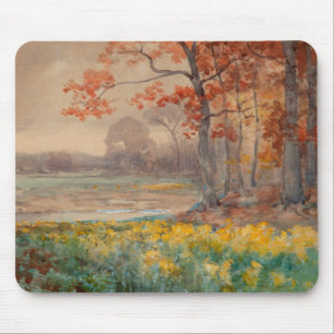 Yellow Flowers Grey Day, 1911 Mouse Pad