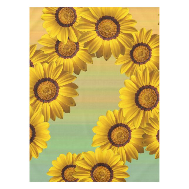 Yellow flowers in the spring tablecloth (Front)