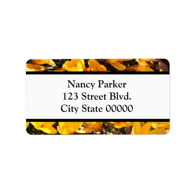 Yellow Flowers Label (Front)