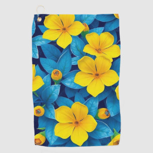Yellow Flowers-Mediterranean Golf Towel