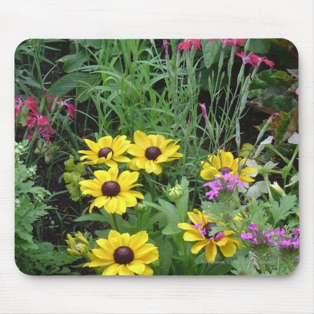Yellow Flowers Mouse Pad (Front)