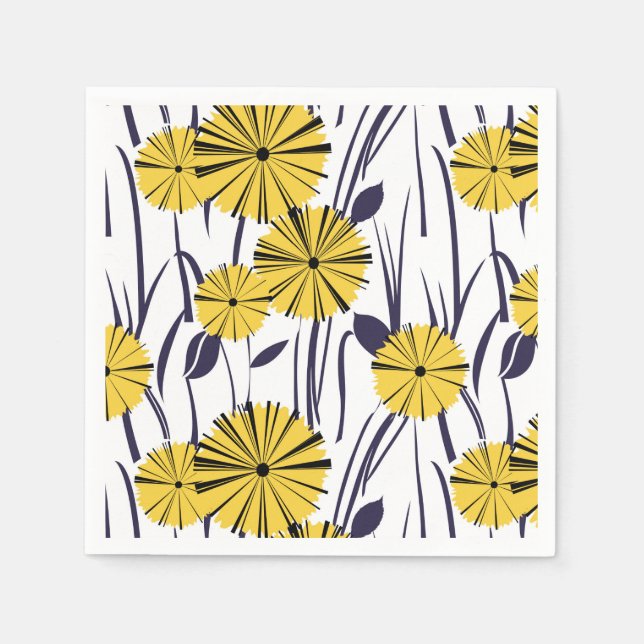 Yellow flowers napkin (Front)