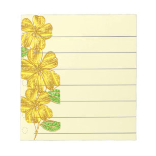 Yellow flowers notepad