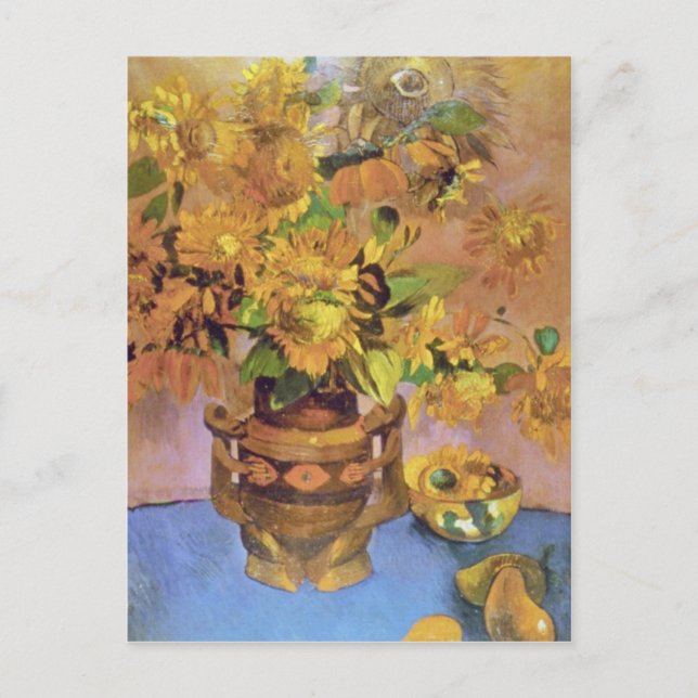 yellow Flowers of Tahiti, Paul Gauguin flowers Postcard (Front)