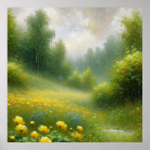 Yellow Flowers on a Rainy Day