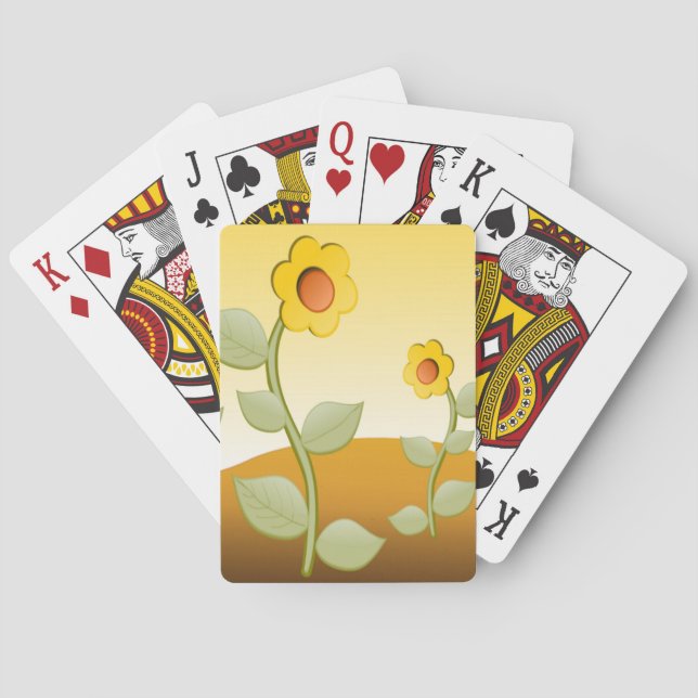 YELLOW FLOWERS PLAYING CARDS (Back)
