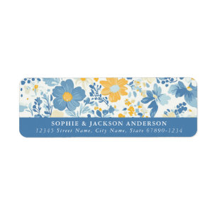 Yellow Flowers Return Address Labels