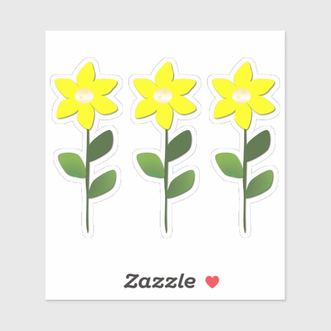 Yellow Flowers Sticker (Sheet)
