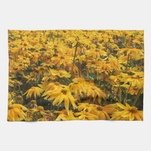 Yellow Flowers Tea Towel