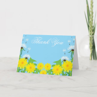 Yellow Flowers Thank You Card
