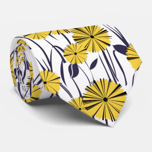 Yellow flowers tie