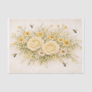 Yellow Flowers  Tissue Paper